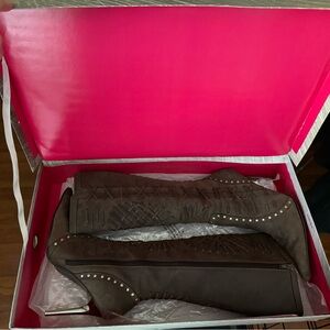 Knee high heel boots